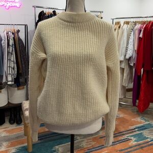 Barbour Cream Crew Neck Sweater